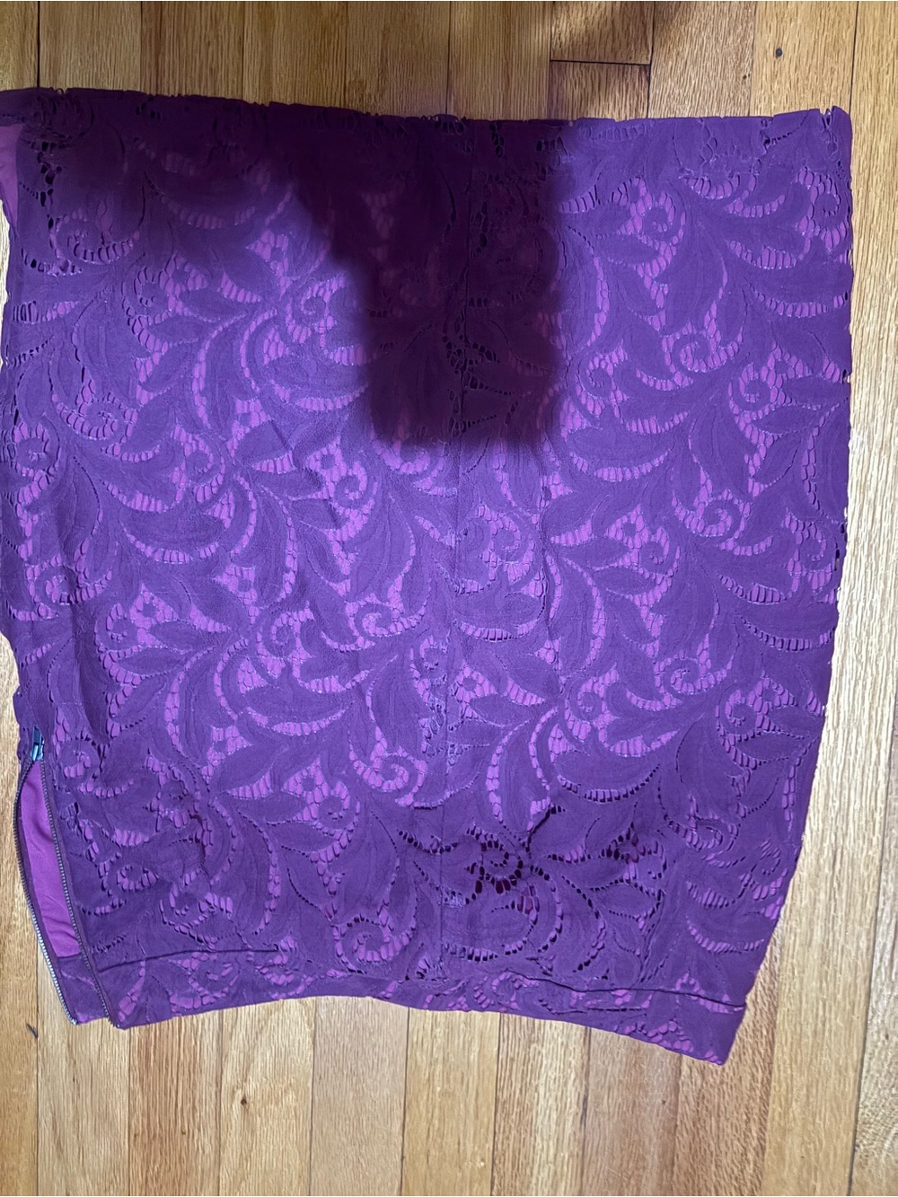 CAbi Burgundy Lace Pencil Skirt - Picture 6 of 7
